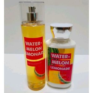 Bath & Body 2 Piece Watermelon Lemonade 8oz Mist RARE